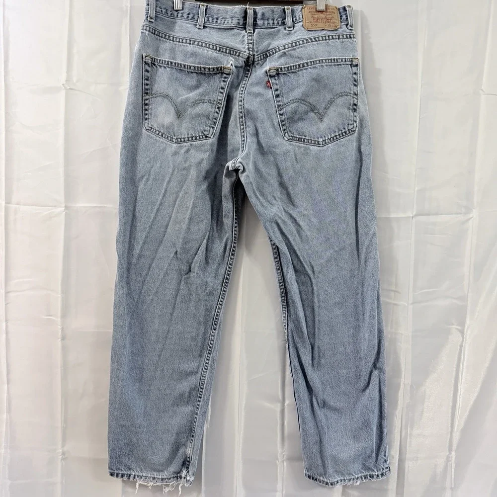 Vintage Mens Levis 550 Jeans 100% Cotton 38x32 Fits 36x29 Faded Trashed **